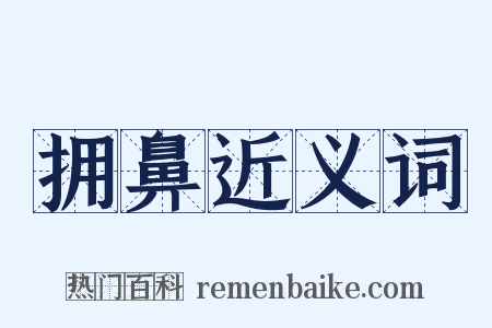 拥鼻近义词是什么意思的图片